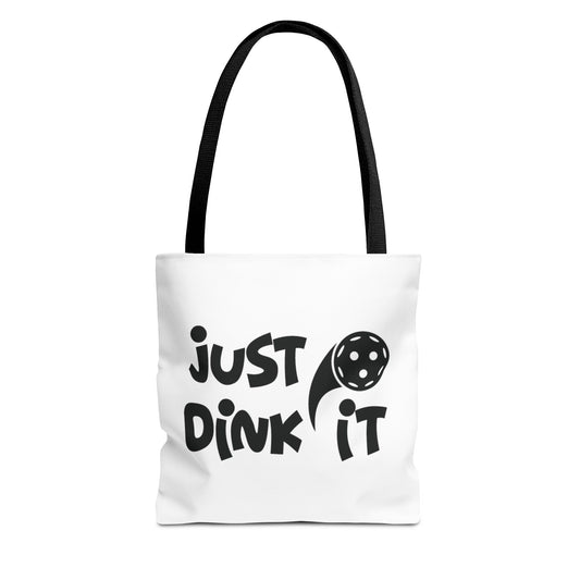 Pickleball Sporty Tote Bag - Just Dink It Black