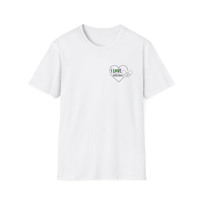 Women's Cute Pickleball T-shirt - Paddle Battle White