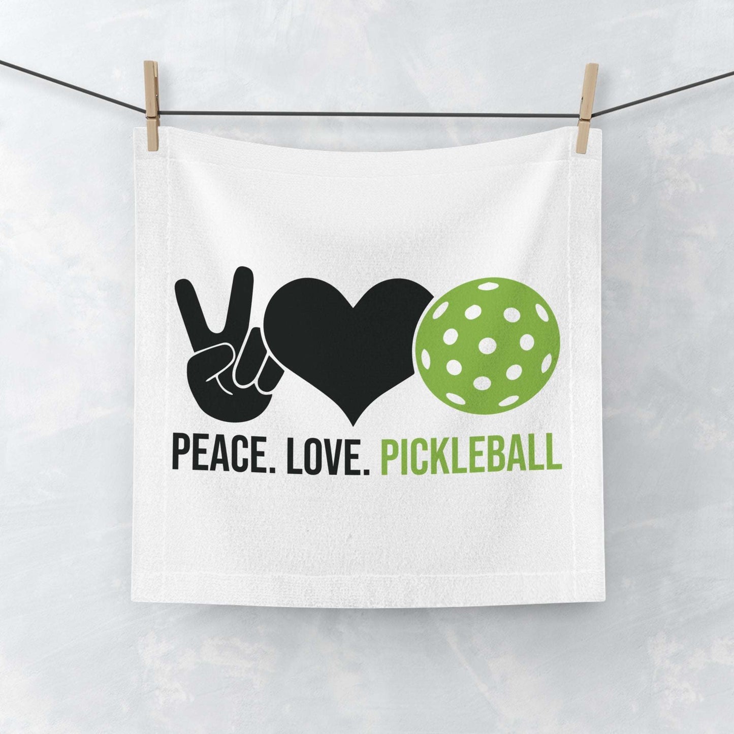 Pickleball Soft Face Towel - Peace, Love, Pickleball