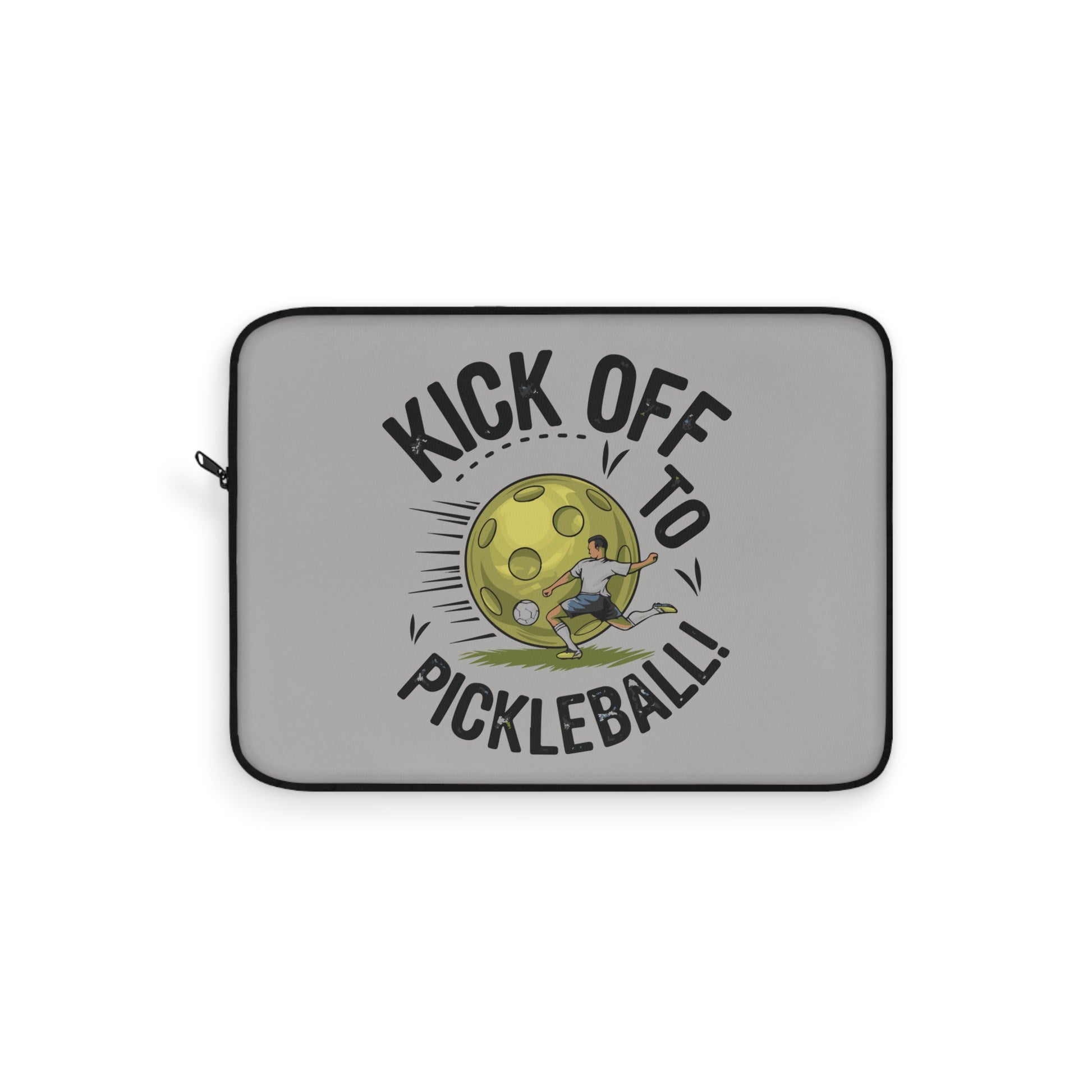 Pickleball Durable Laptop Sleeve - Kick Off to Pickleball Gray