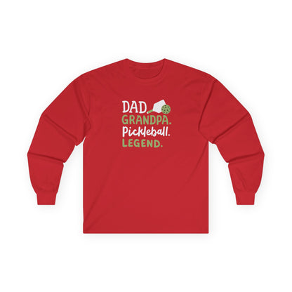 Men's Pickleball Long Sleeves top - Dad Grandpa Pickleball Legend Red