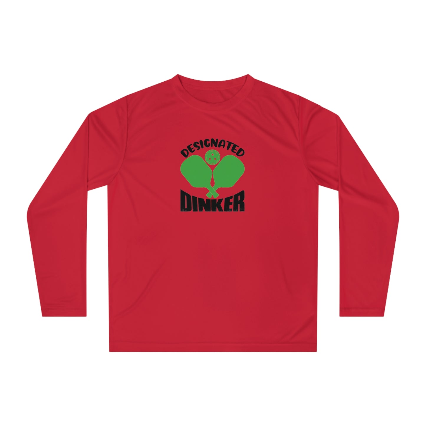 Men's Durable Pickleball Long Sleeves top - Designated Dinker Red