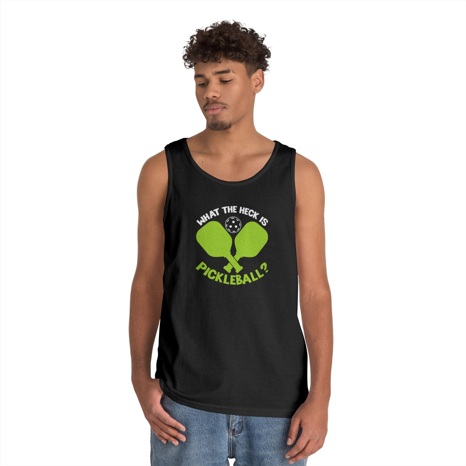 Men's Funny Pickleball Tank Top - What the Heck Is Pickleball?