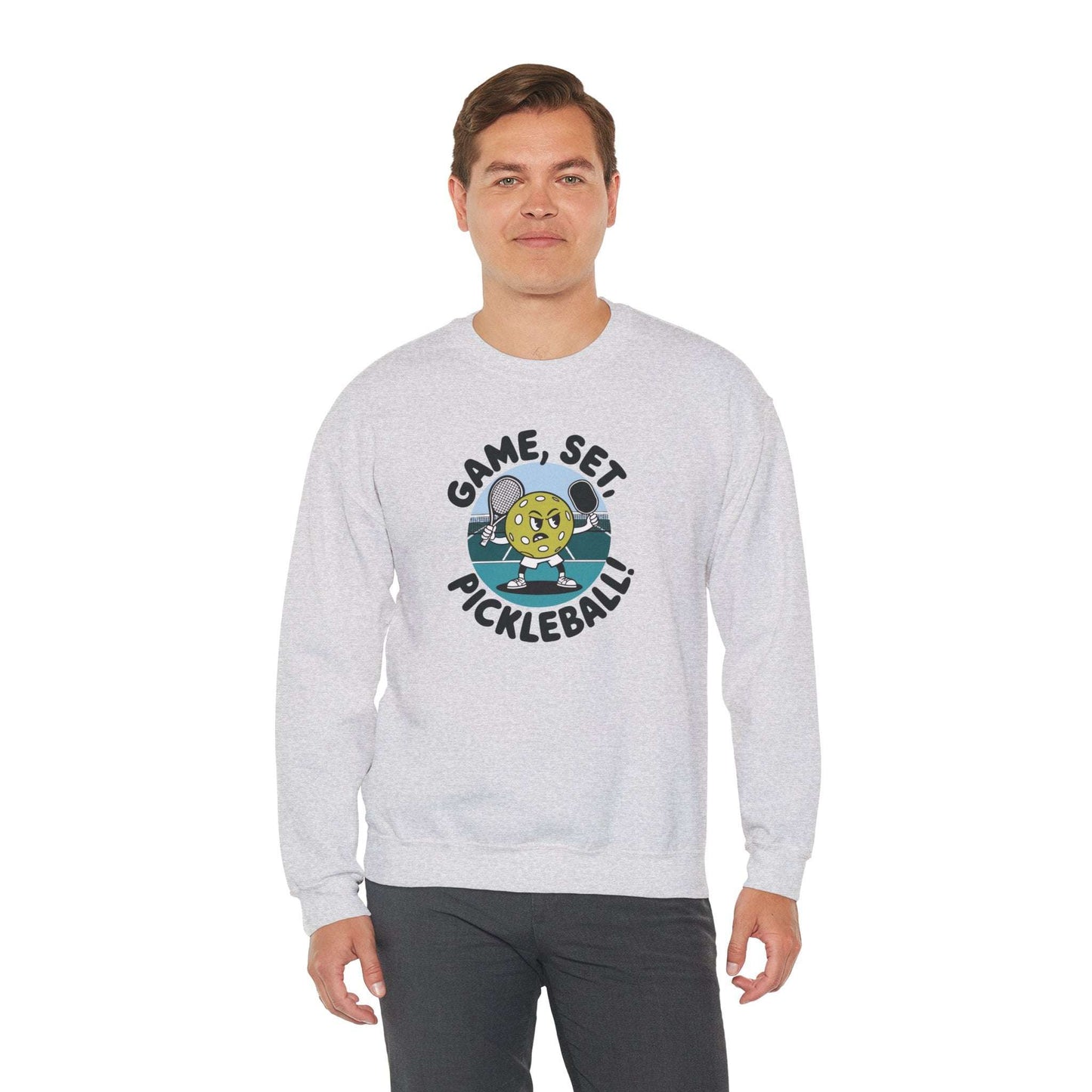 Men's Durable Pickleball Sweatshirt - Game, Set, Pickleball