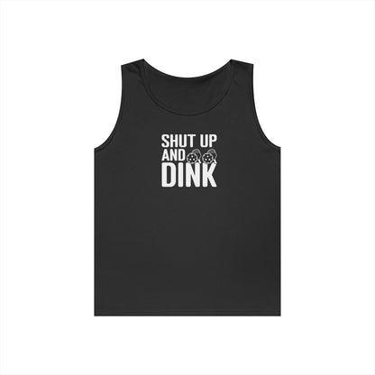 Women's Lightweight Pickleball Tank Top - Shut Up and Dink Black