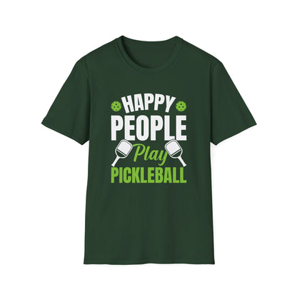 Women's Soft Pickleball T-shirt - Happy People Play Pickleball