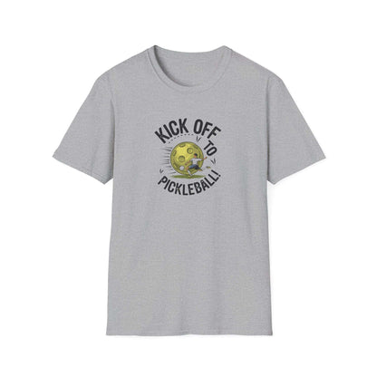 Women's Stylish Pickleball T-shirt - Kick Off to Pickleball Gray