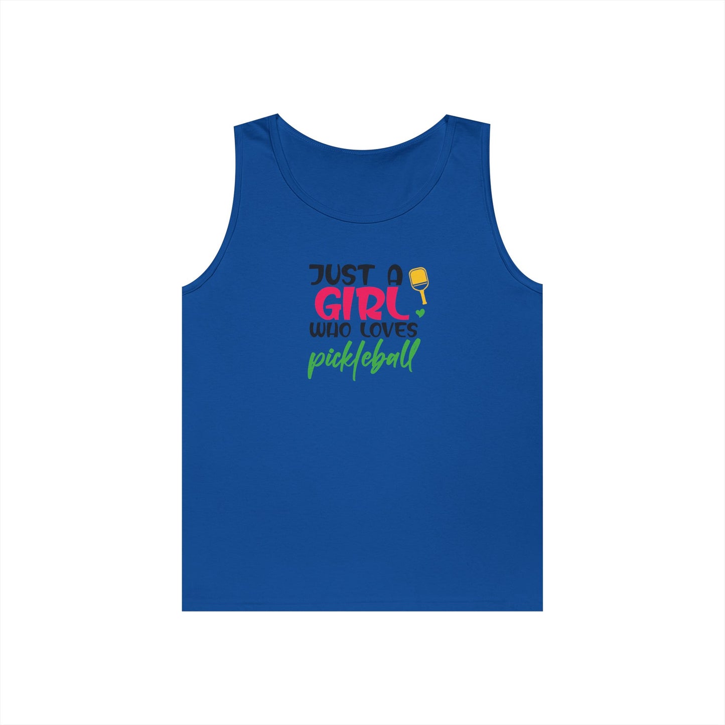 Women's Soft Pickleball Tank Top - Just a Girl Who Loves Pickleball Royal