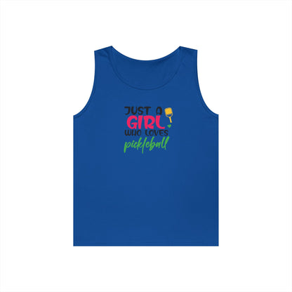 Women's Soft Pickleball Tank Top - Just a Girl Who Loves Pickleball Royal