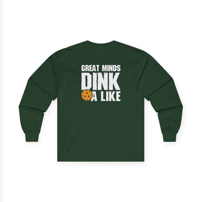 Men's Unique Pickleball Long Sleeves top - Great Minds Dink a Like