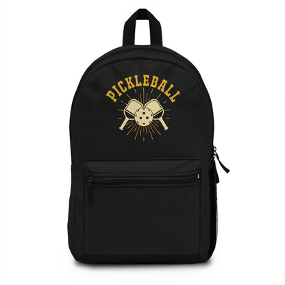 Pickleball Lightweight Backpack - Pickleball Retro Black