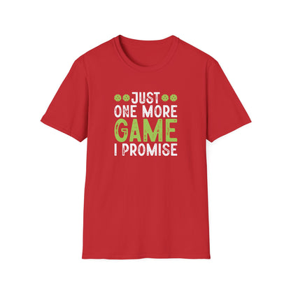 Men's Comfy Pickleball T-shirt - Just One More Game I Promise