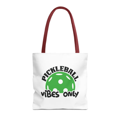 Pickleball Durable Tote Bag - Pickleball Vibes Only Red
