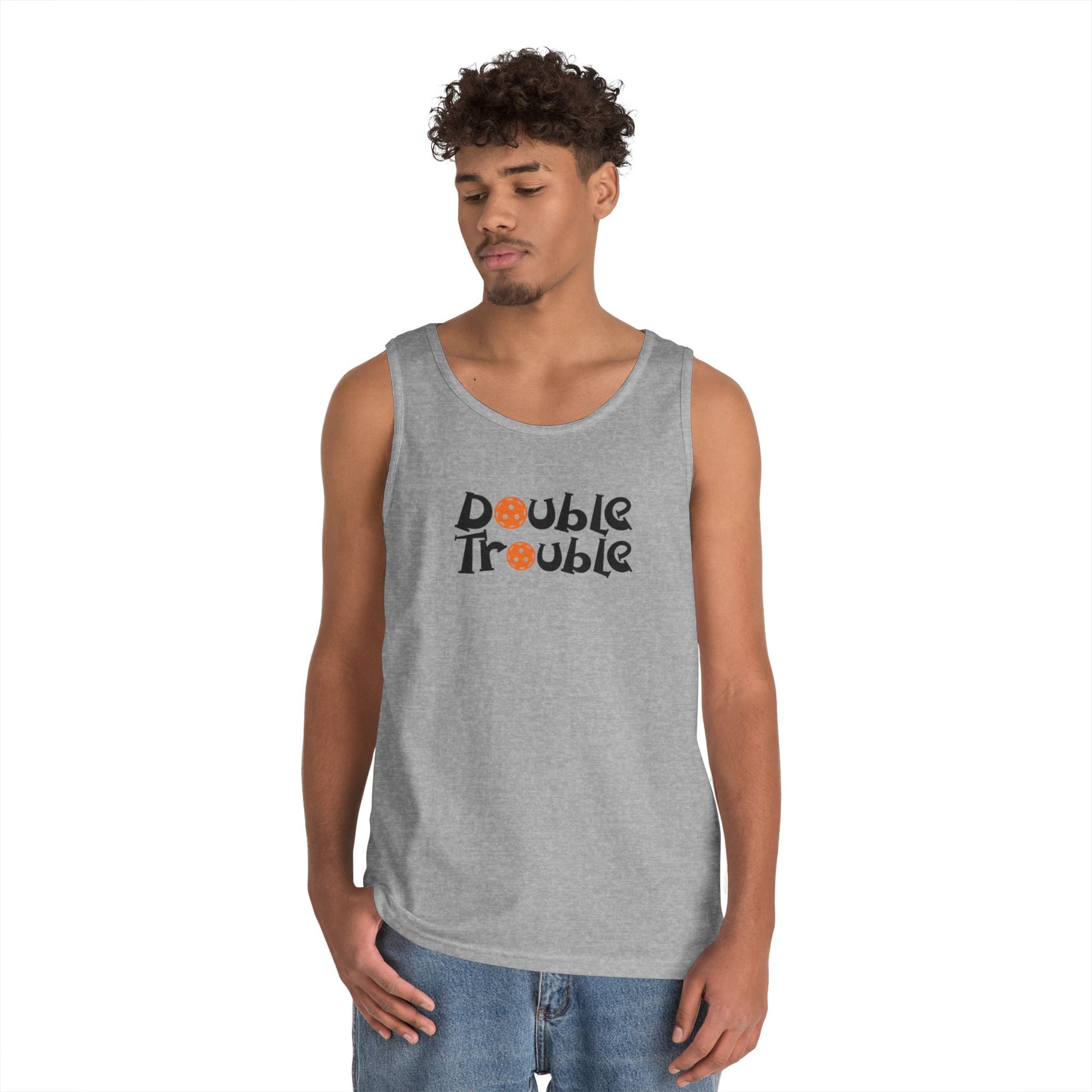 Men's Funny Pickleball Tank Top - Double Trouble