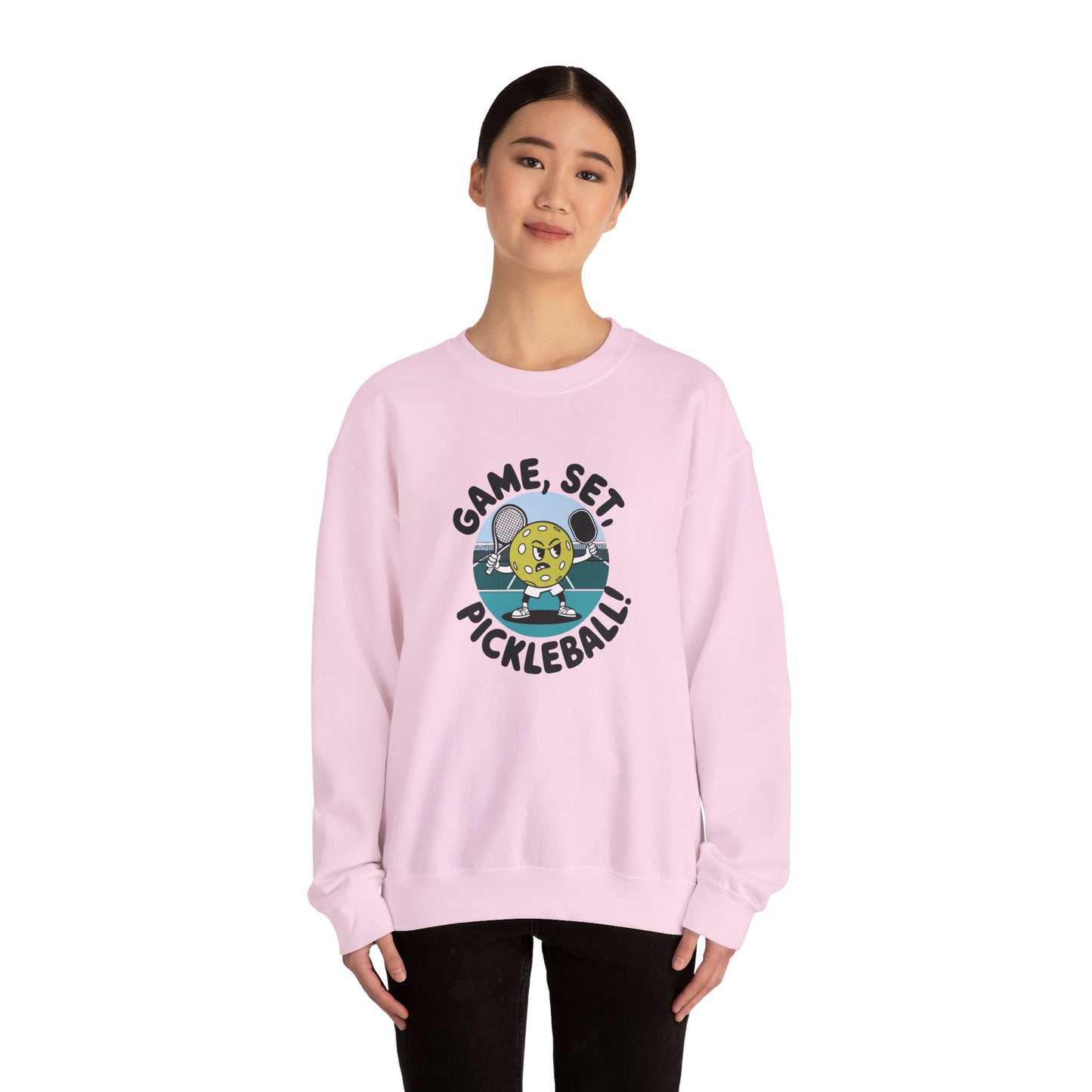 Women's Cute Pickleball Sweatshirt - Game, Set, Pickleball