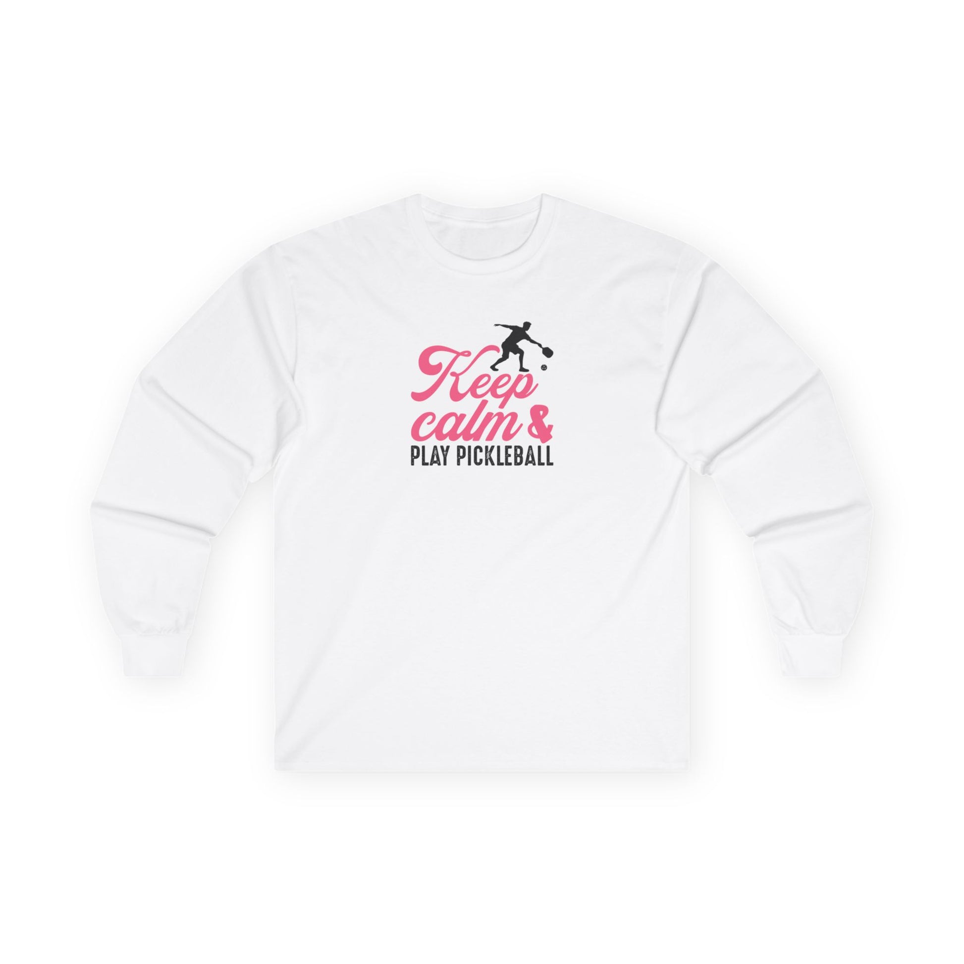Women's Pickleball Long Sleeves top - Keep Calm & Play Pickleball White