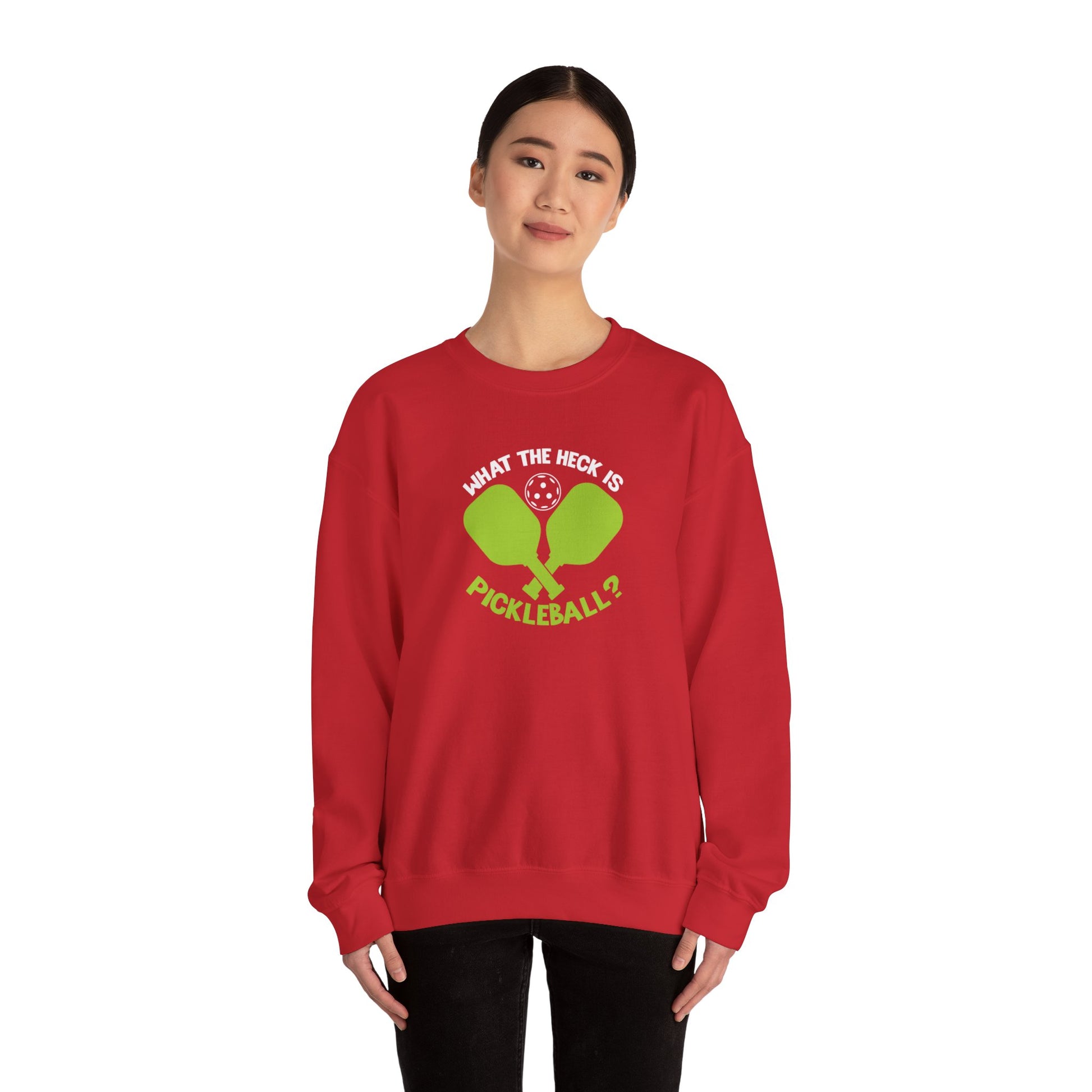 Women's Funny Pickleball Sweatshirt - What the Heck Is Pickleball?