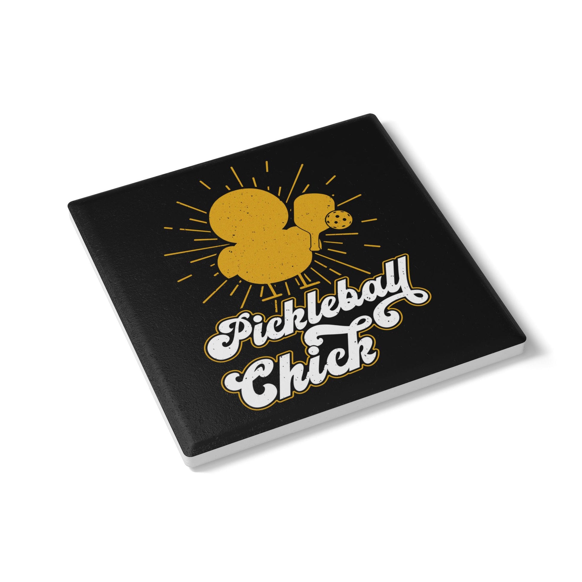 Pickleball Funny Ceramic Coaster - Pickleball Chick
