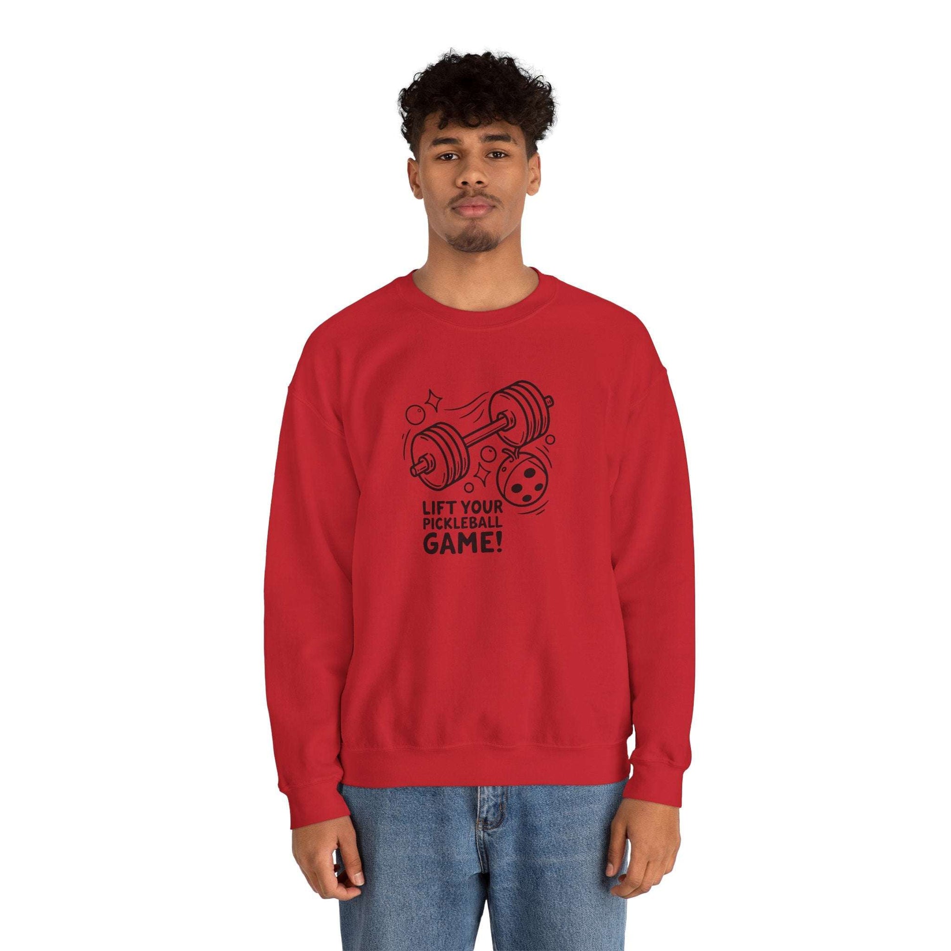 Men's Energetic Pickleball Sweatshirt - Lift Your Pickleball Game