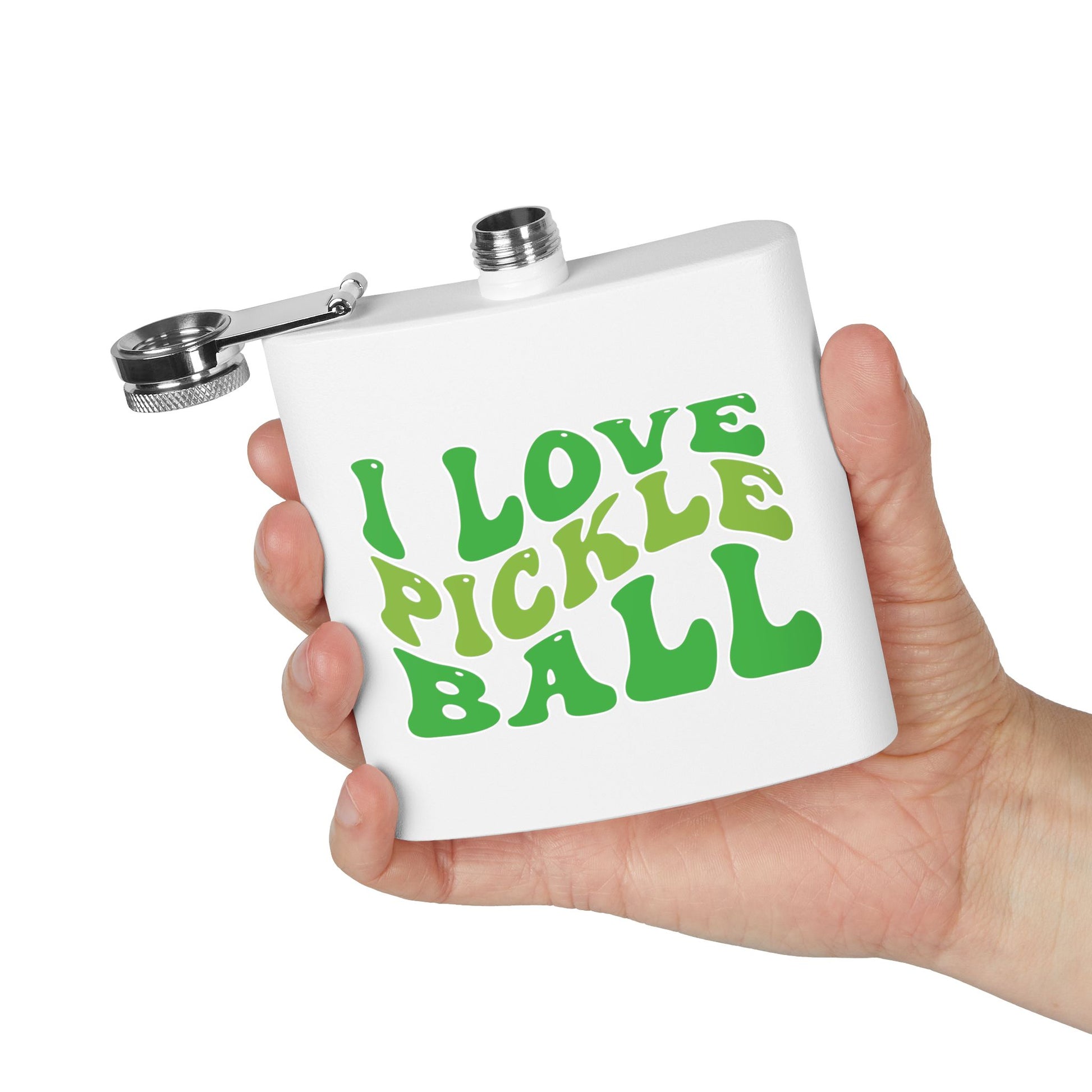 Pickleball Cute Flask - I Love Pickleball