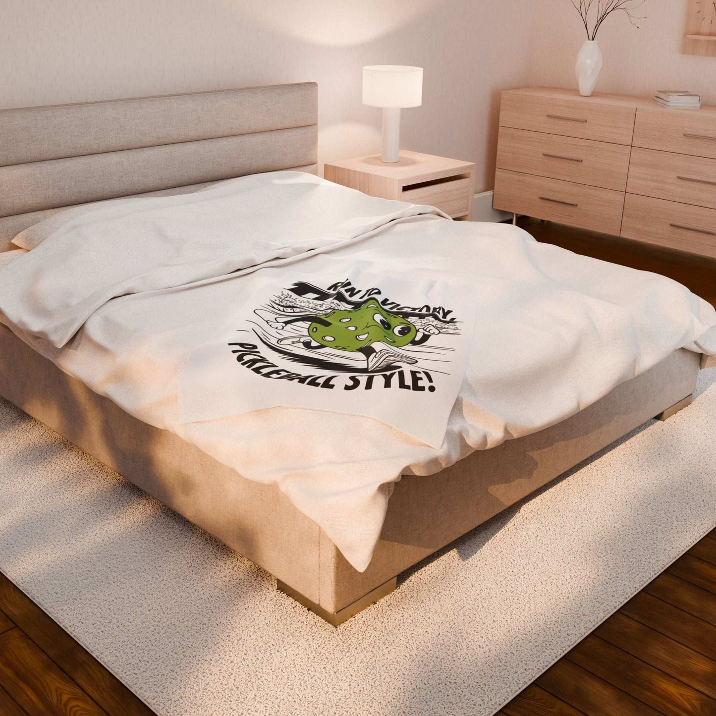 Pickleball Comfy Blanket - Run To Victory Pickleball Style