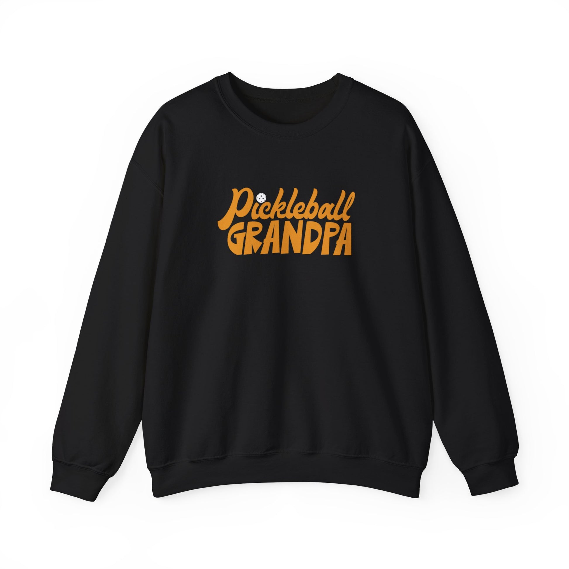 Men's Durable Pickleball Sweatshirt - Pickleball Grandpa Black