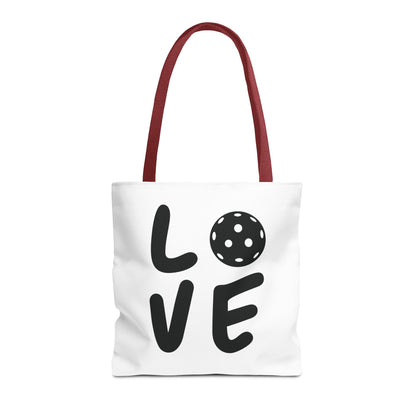 Pickleball Fun Tote Bag - Love with Pickleball Red