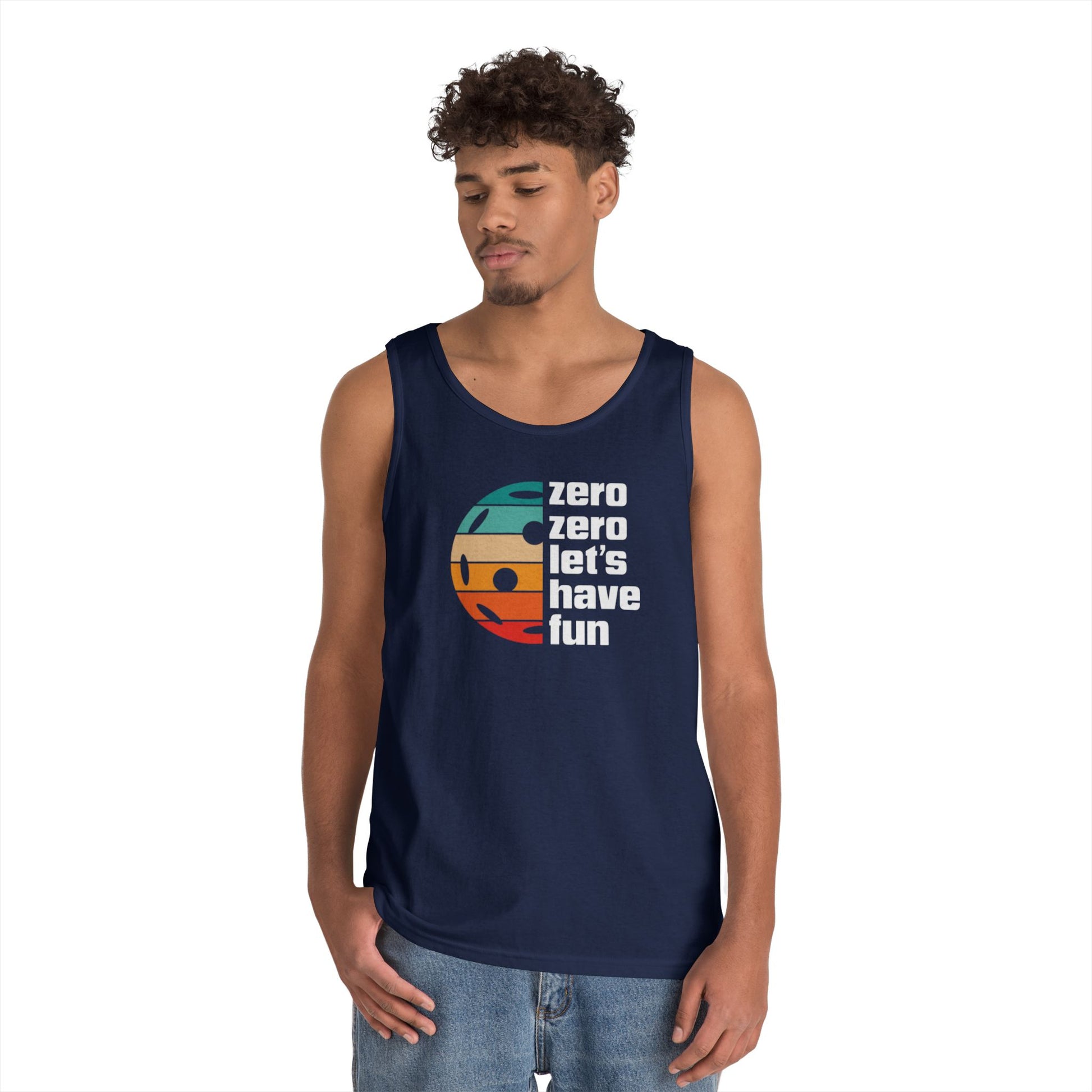 Men's Vibrant Pickleball Tank Top - Zero Zero Let's Have Fun