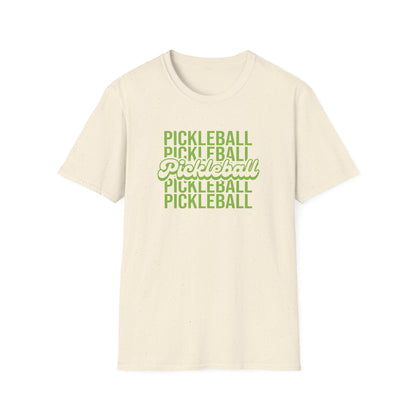 Women's Fun Pickleball T-shirt - Pickleball Repeat Beige