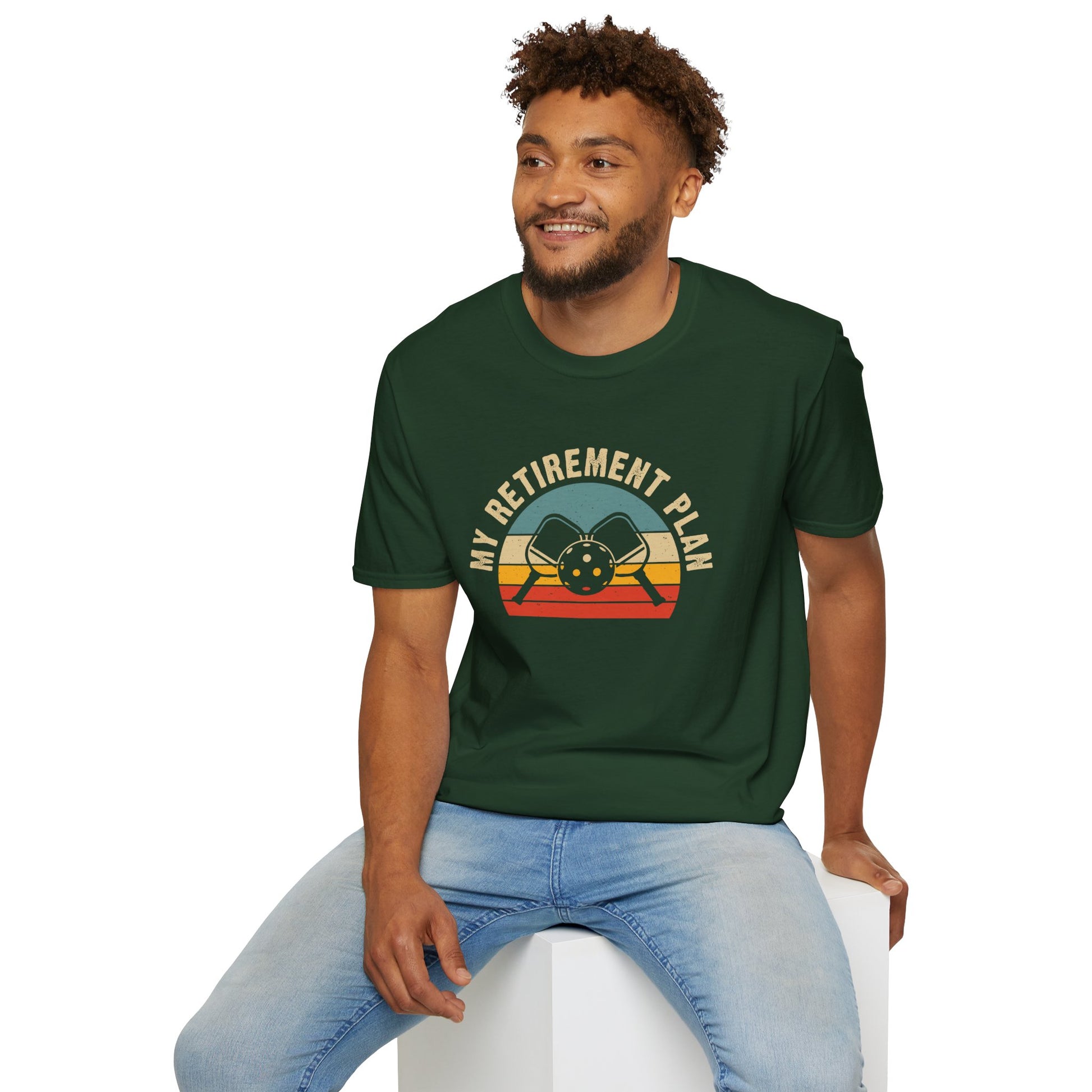 Men's Bold Pickleball T-shirt - My Retirement Plan Retro