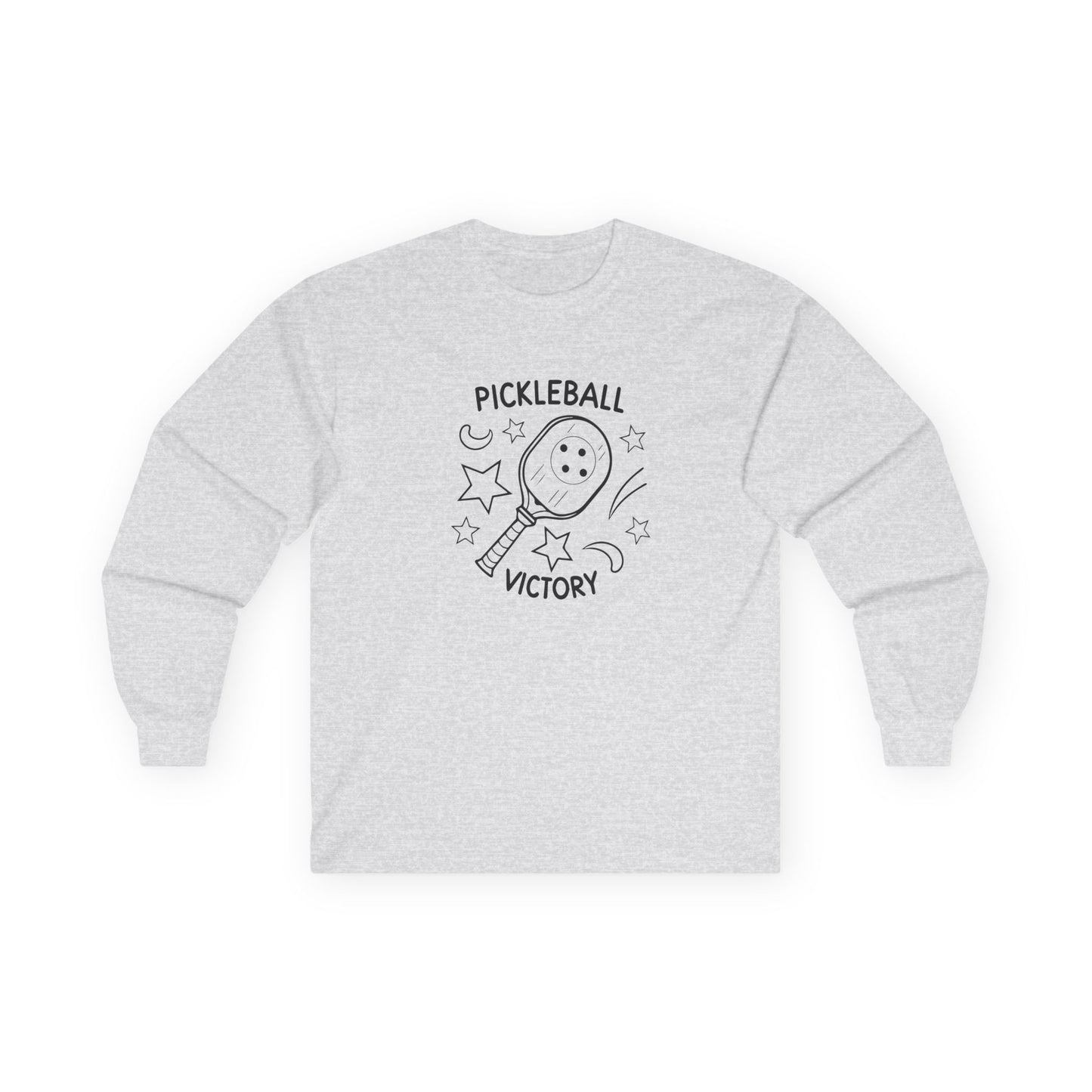Women's Cute Pickleball Long Sleeves top - Pickleball Victory Grey
