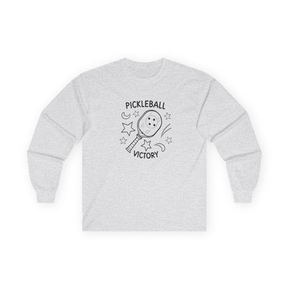 Women's Cute Pickleball Long Sleeves top - Pickleball Victory Grey