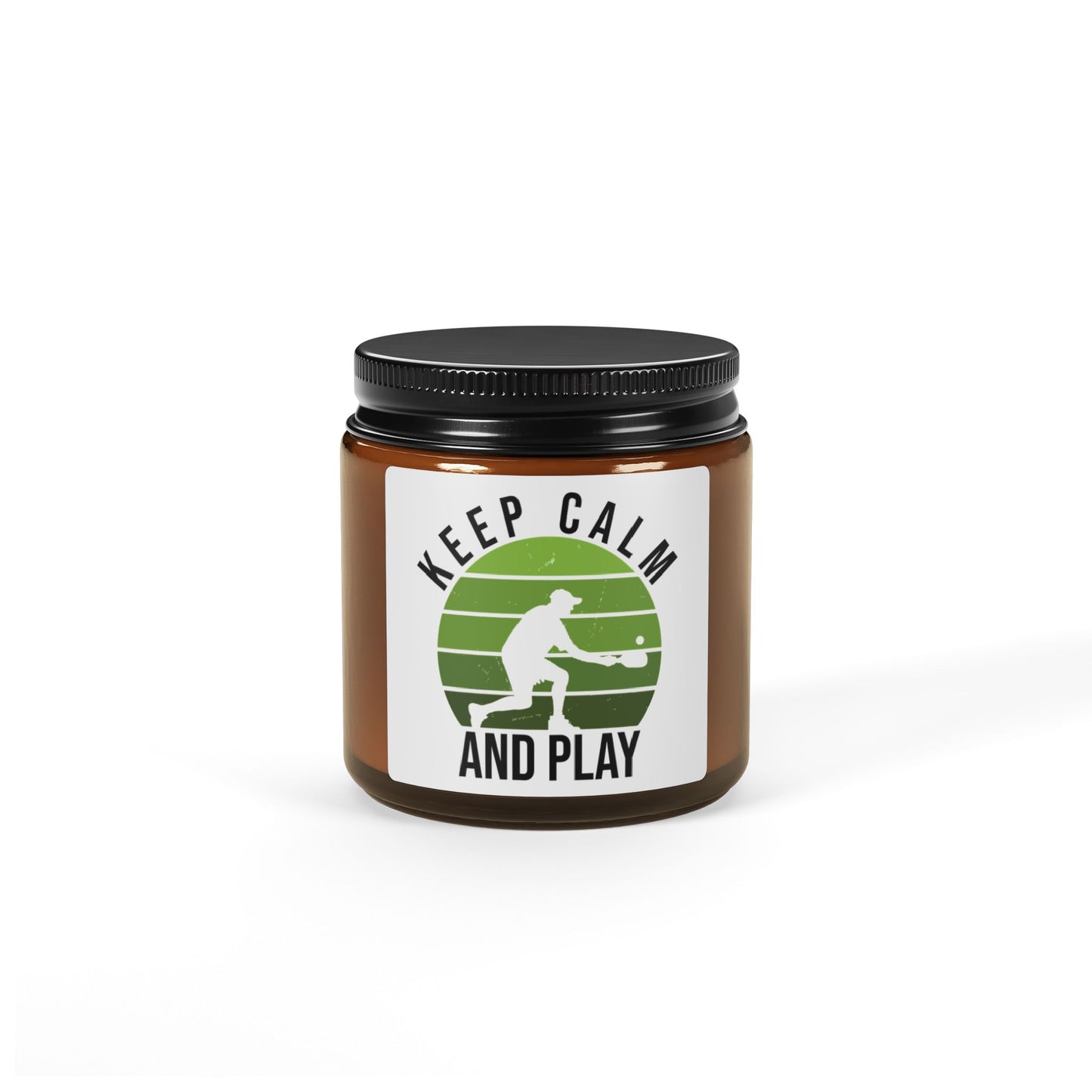 Pickleball Delightful Candle - Keep Calm and Play Amber