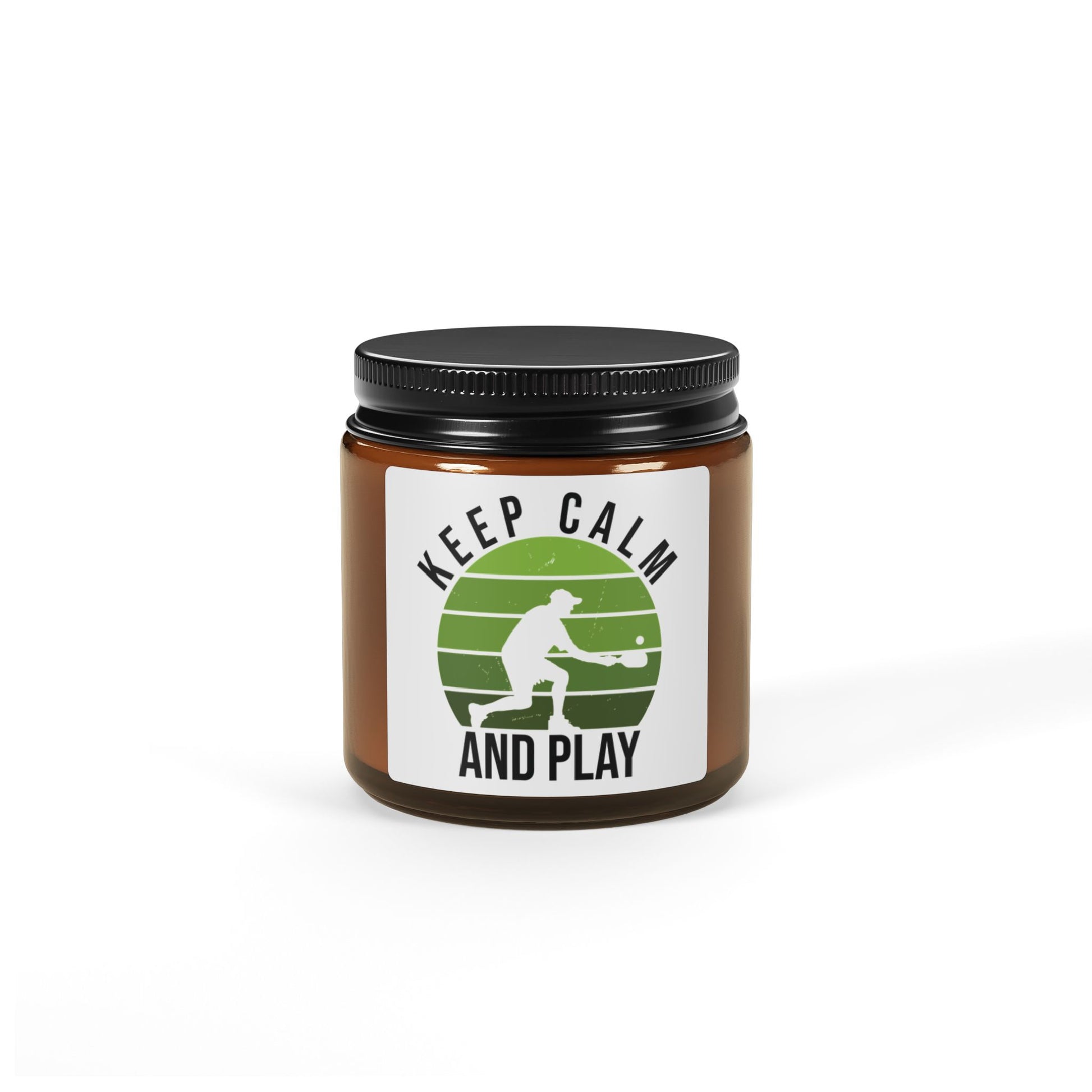 Pickleball Delightful Candle - Keep Calm and Play Amber