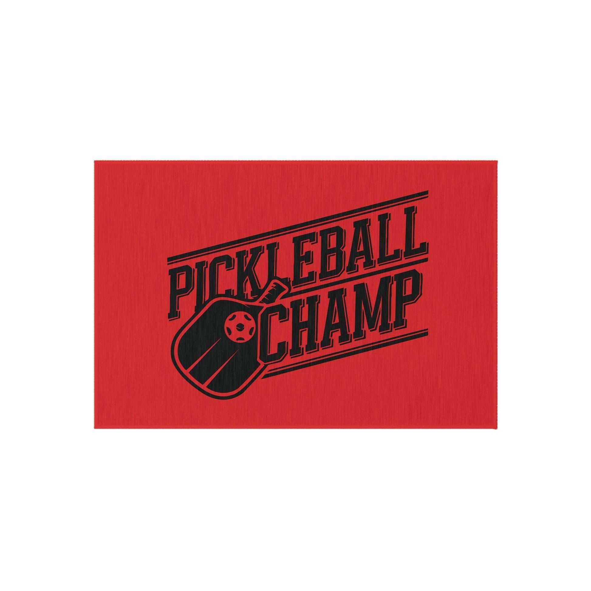 Pickleball Energetic Outdoor Rug - Pickleball Champ 24" × 36"
