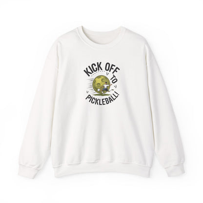 Women's Soft Pickleball Sweatshirt - Kick Off to Pickleball White