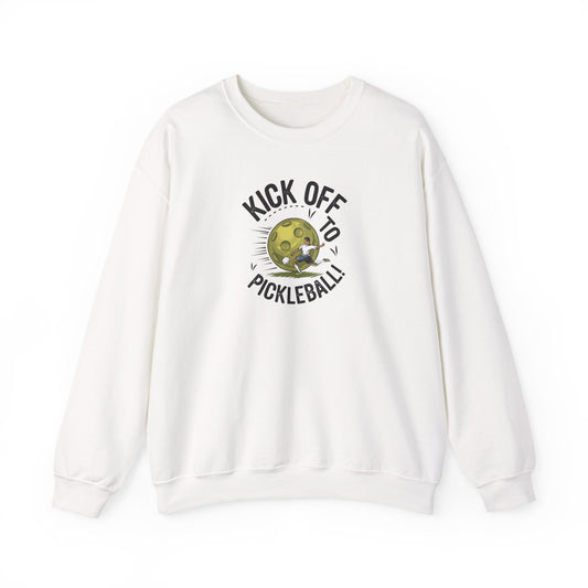 Women's Soft Pickleball Sweatshirt - Kick Off to Pickleball White