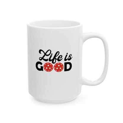 Pickleball Stylish Mug - Life is Good White