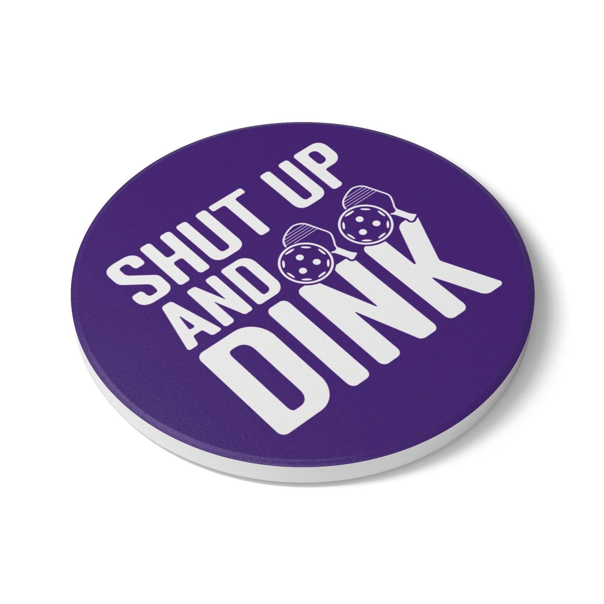 Pickleball Durable Ceramic Coaster - Shut Up and Dink