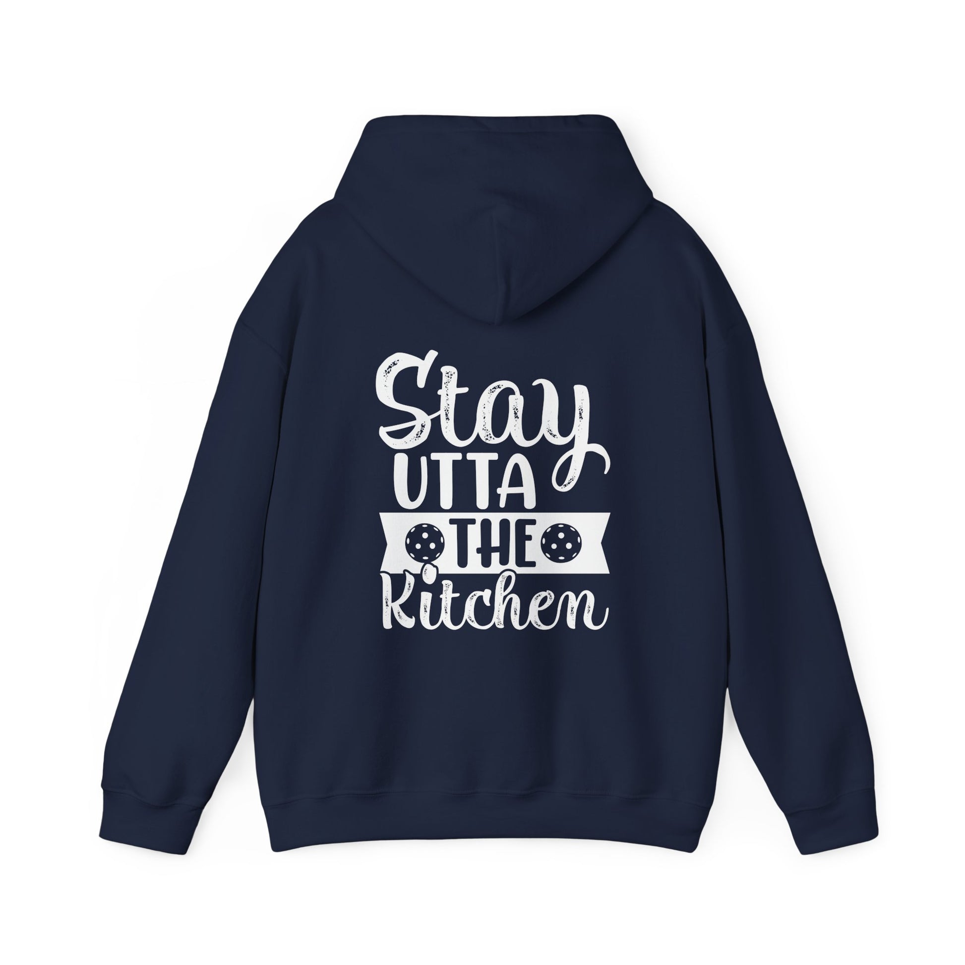 Women's Eye-Catching Pickleball Hoodie - Stay Utta the Kitchen
