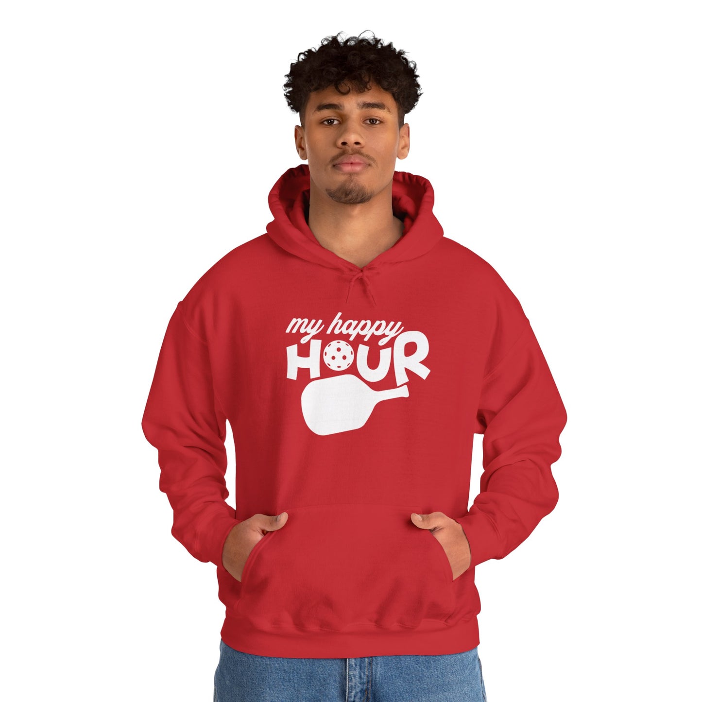 Men's Durable Pickleball Hoodie - My Happy Hour