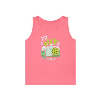 Women's Playful Pickleball Tank Top - I'd Hit That Pink