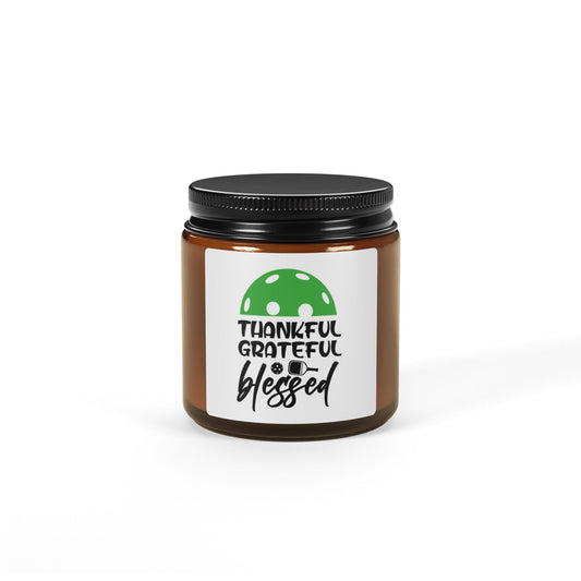 Pickleball Delightful Candle - Thankful Grateful Blessed