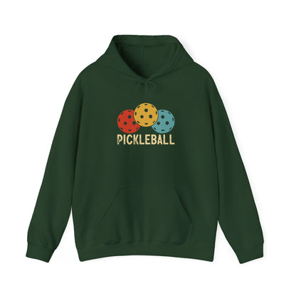 Men's Cool Pickleball Hoodie - Trio Pickleball Retro Green