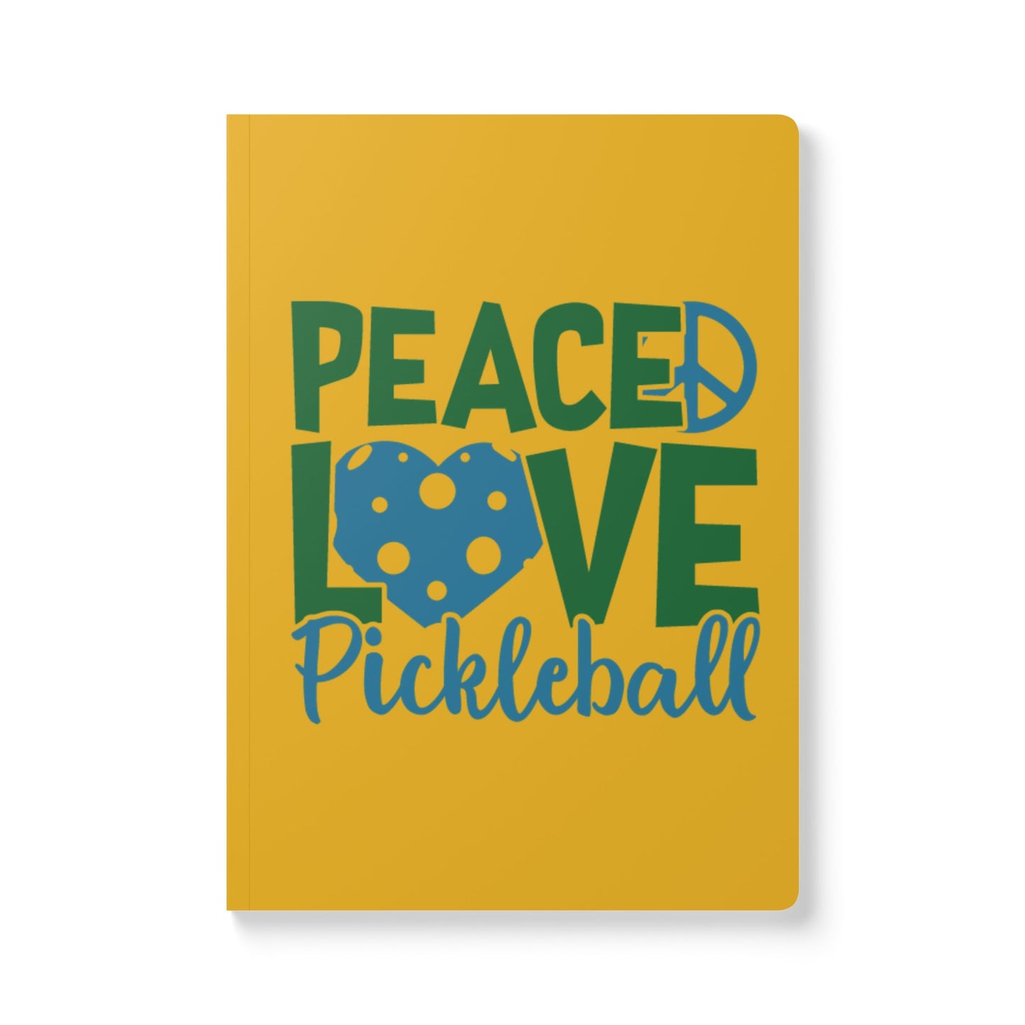 Pickleball Colorful Journal - Peace, Love, Pickleball 100 pages (50 sheets)