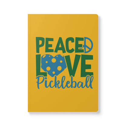 Pickleball Colorful Journal - Peace, Love, Pickleball 100 pages (50 sheets)