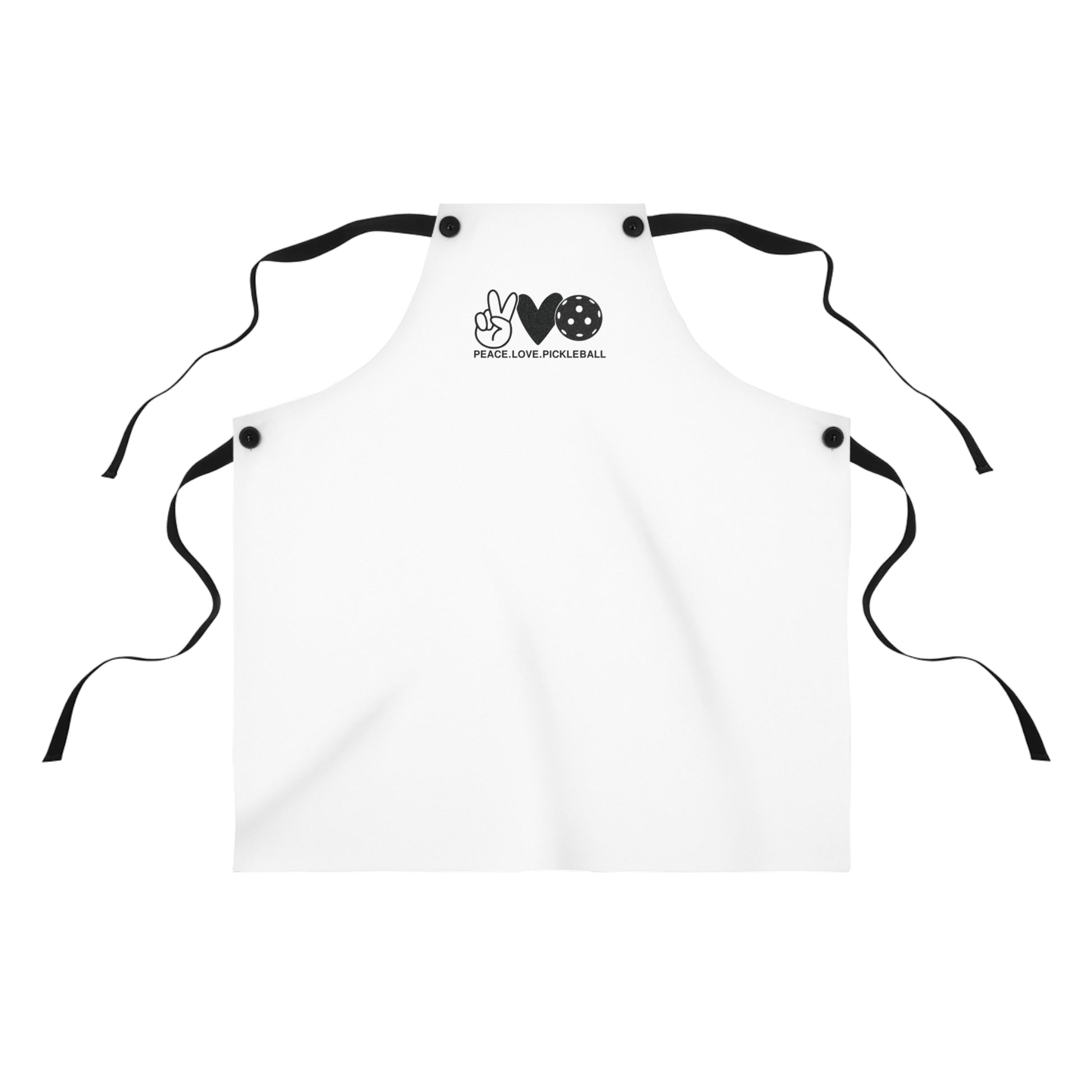 Pickleball Soft Apron - Peace Love Pickleball White