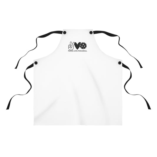 Pickleball Soft Apron - Peace Love Pickleball White