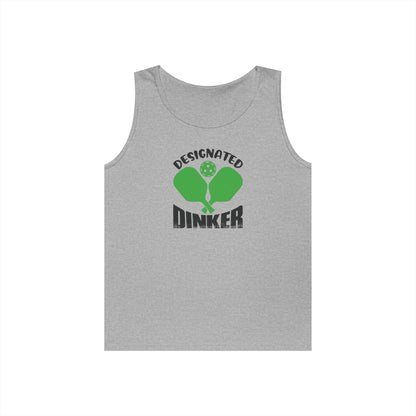 Women's Comfy Pickleball Tank Top - Designated Dinker Gray