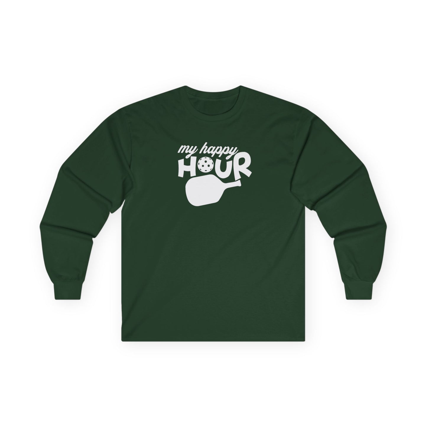 Women's Durable Pickleball Long Sleeves top - My Happy Hour Green